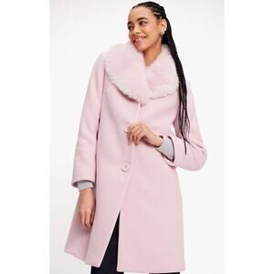 Kate Spade Faux Fur Wool Coat size 14